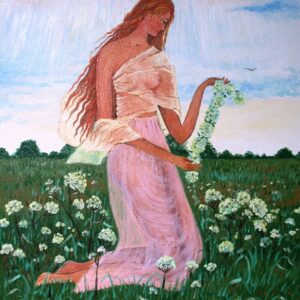 Эвридика, плетущая венок